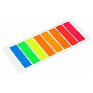 Calligrata Блок-закладки с липким краем пластик, 25 листов х 8 цветов, флуоресцентный, 12 х 45 мм, в блистере, CALLIGRATA
