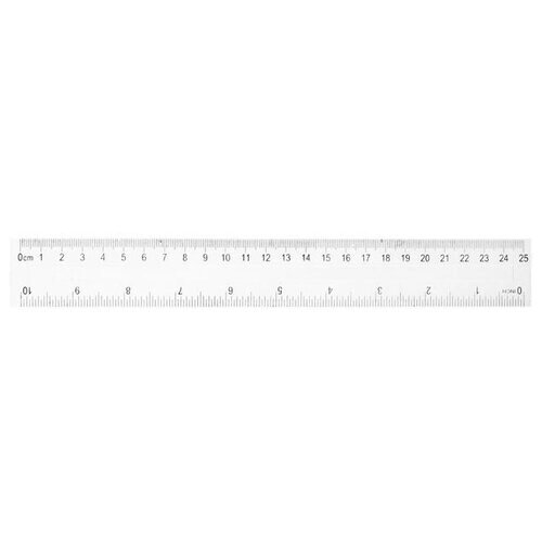 Calligrata Линейка пластиковая 25 см, 5471915, прозрачный от компании М.Видео - фото 1