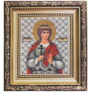 Чаривна Мить Б-1055 Икона святой мученицы Аллы Набор для вышивания 9 x 11 см Вышивка бисером