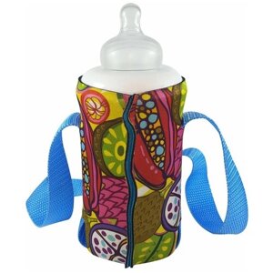 Чехол-держатель для детских бутылочек и банок с широким горлом "Сочные фрукты"