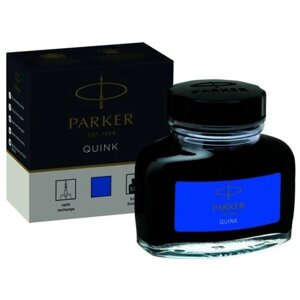 Чернила для перьевых ручек PARKER "Bottle Quink" 57 мл, синие