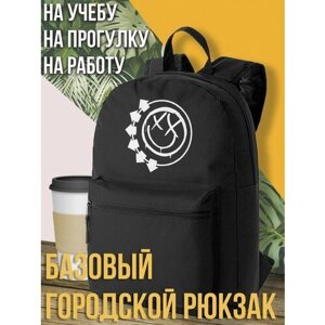 Черный школьный рюкзак с принтом Blink 182 - 1628