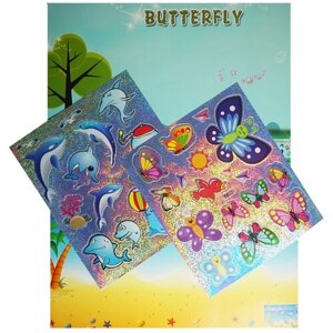 Color Kit Мозаика - стикеры Дельфины и бабочки (SD-TE 7-8) ассорти