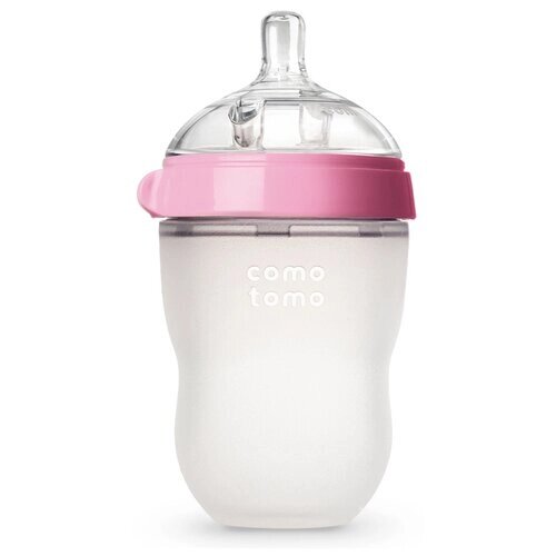 Comotomo Бутылочка Natural-Feel Baby Bottle, 250 мл, с 3 месяцев, розовый от компании М.Видео - фото 1