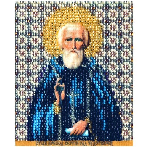 Crystal Art Набор для вышивания бисером Икона святой преподобный Сергий Радонежский 9 х 11 см (Б-1154) от компании М.Видео - фото 1
