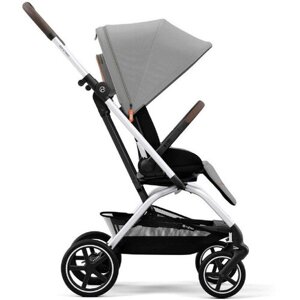 Cybex Easy S Twist+ 2 Коляска прогулочная, рама Silver, Lava Grey с бампером