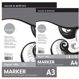 Daler Rowney Альбом для маркеров Daler Rowney "Simply", 70 г/м2 40 листов А3 sela25