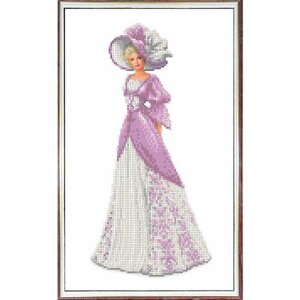 "Дама Натали"Ткань схема для вышивки бисером большого размера 35 х 65см Каролинка