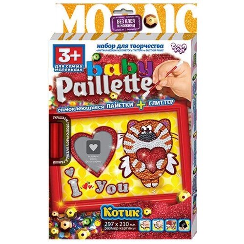 Danko Toys Аппликация из пайеток Baby Paillette Котик PG-01-04 от компании М.Видео - фото 1