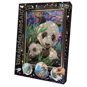 Danko Toys Набор алмазной вышивки Diamond Mosaic Панды (DM-02-10) 21х30 см