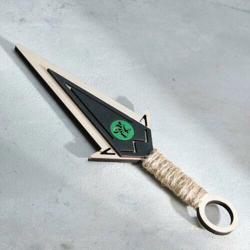 Дарим Красиво Сувенир деревянный "Нож Кунай", зеленый от компании М.Видео - фото 1