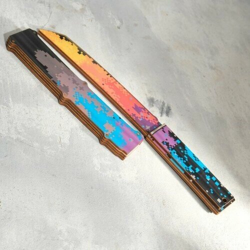 Дарим Красиво Сувенир деревянный "Нож танто" пиксель от компании М.Видео - фото 1