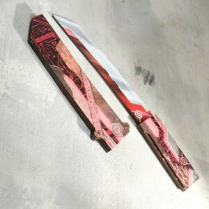Дарим Красиво Сувенир деревянный "Нож Танто", в ножнах, красное
