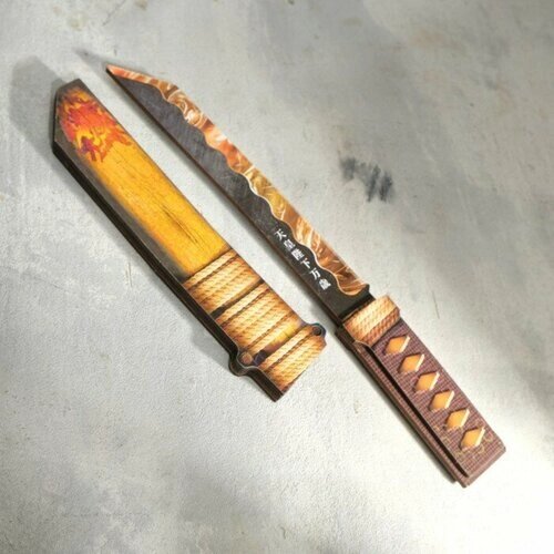 Дарим Красиво Сувенир деревянный "Нож Танто", в ножнах, оранжевый от компании М.Видео - фото 1