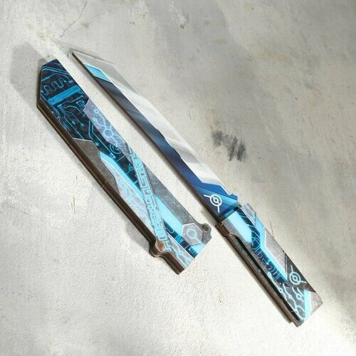 Дарим Красиво Сувенир деревянный "Нож Танто", в ножнах, синий от компании М.Видео - фото 1