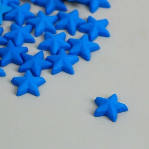 Декор для творчества пластик "Звёзды" неоновый синий набор 50 шт 1,4х1,4 см 9913447 от компании М.Видео - фото 1