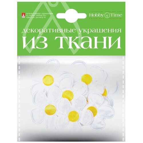 Декор из ткани набор №1 "цветочки М", 6 видов, Арт. 2-163 от компании М.Видео - фото 1