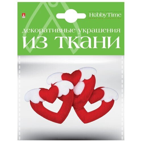 Декор из ткани, Набор №11 "сердечки S" ( 4 вида ) 2-159/07 от компании М.Видео - фото 1