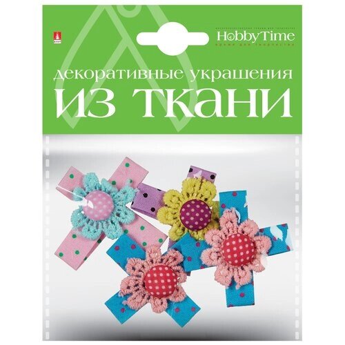 Декор из ткани, Набор №9 "цветы 3D" ( 4 вида ) 2-159/05 от компании М.Видео - фото 1