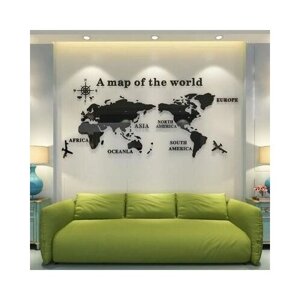 Декор настенный "Карта мира", 54х120 см 5439614 .