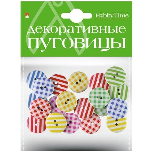 Декоративные пуговицы. "Цветные линии" Ø 20ММ, Арт. 2-172/07 от компании М.Видео - фото 1