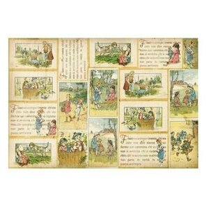 Декупажная карта - Детская сказка, на рисовой бумаге, 48 х 33 см, 1 шт.