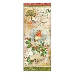 Декупажная карта - Рождество и поэзия, на рисовой бумаге, 24 х 60 см, 1 шт.