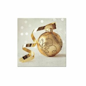Декупажная карта - Золотая игрушка, салфетки трехслойные, 33 х 33 см, 1 упаковка