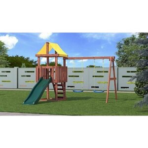 Деревянная детская игровая площадка CustWood Junior Color JC1 безопасный и комфортный игровой спортивный комплекс