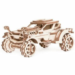Деревянный эко конструктор Автомобиль "Скорпион"сборная модель машины для развития ребенка / подарок для мальчика и детей