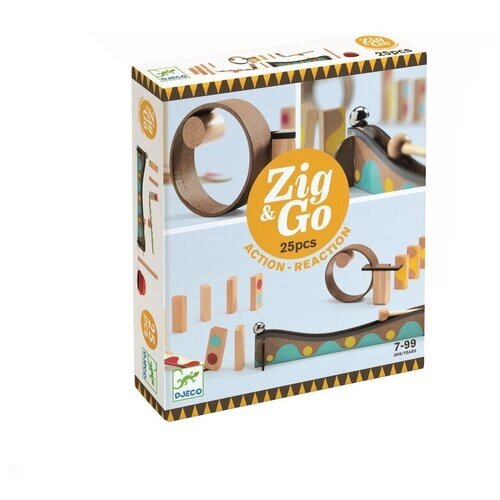 Деревянный конструктор Djeco Zig&Go, 25 деталей от компании М.Видео - фото 1