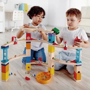 Деревянный конструктор лабиринт для детей "Замок" с шариками и колокольчиками