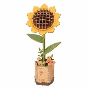 Деревянный конструктор Подсолнух Robotime Sunflower