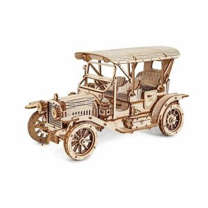 Деревянный конструктор Винтажная модель автомобиля 1910-х Robotime Vintage Car 3D