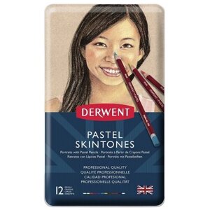 Derwent Пастельные карандаши Pastel skintones оттенки кожи 12 цветов (2300563)