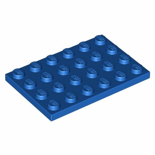 Деталь LEGO 303223 Плитка 4х6 (синяя) 50 шт. от компании М.Видео - фото 1