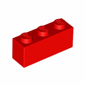 Деталь LEGO 362221 Кирпичик 1X3 (красный) 50 шт.