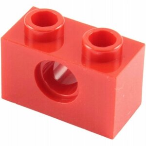 Деталь LEGO 370021 technic кирпичик 1X2, R4.9 (красный) 50 шт.