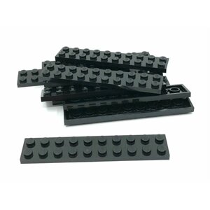 Деталь LEGO 383226 Плитка 2х10 (черная) 50 шт.