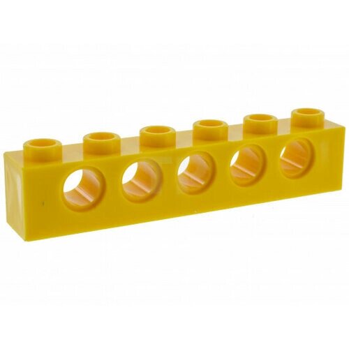Деталь LEGO 389424 Кирпичик 1X6, R4,9 (желтый) 50 шт. от компании М.Видео - фото 1