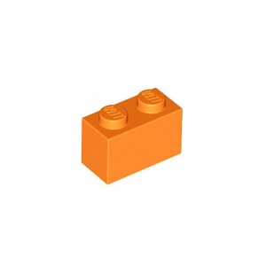 Деталь LEGO 4121739 Кирпичик 1X2 (оранжевый) 50 шт.