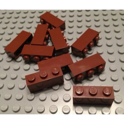 Деталь LEGO 4211220 Кирпичик 1X3 (коричневый) 50 шт. от компании М.Видео - фото 1