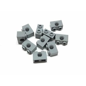 Деталь LEGO 4211440 technic кирпичик 1X2, R4.9 (серый) 50 шт.