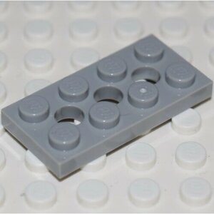 Деталь LEGO 4211444 Плитка 2X4, 3X R4.9 (серая) 50 шт.