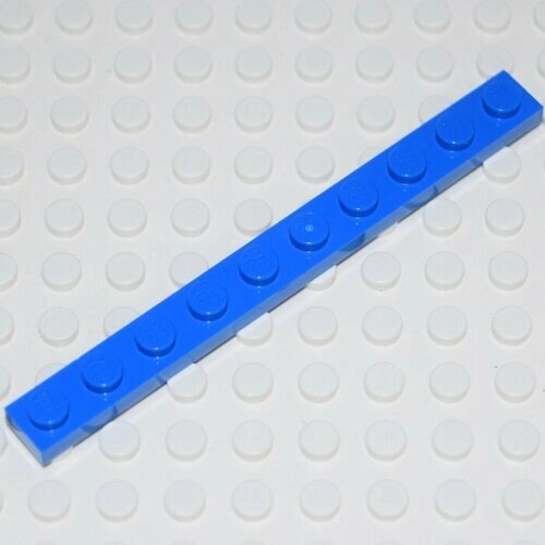 Деталь LEGO 447723 Плитка 1X10 (синяя) 50 шт. от компании М.Видео - фото 1