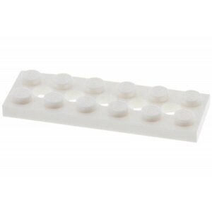 Деталь LEGO 4527947 Плитка 2X6 с круглыми отверстиями (белая) 50 шт.