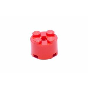 Деталь LEGO 614321 Кирпичик R16 с отверстием крестовинного типа (красный) 50 шт.