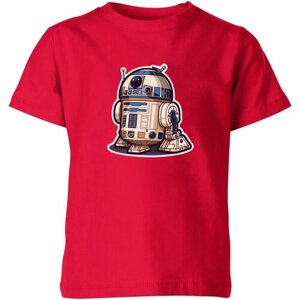 Детская футболка «Дроид-астромеханик R2D2 Звёздные войны Star Wars»128, красный)