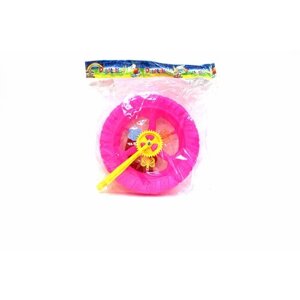 Детская игрушка каталка "Колесо"розовое) на палочке с ручкой 372