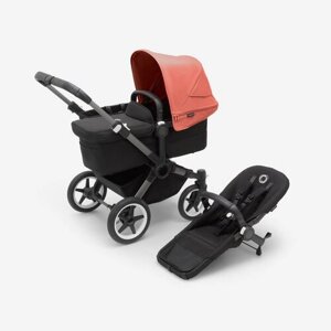 Детская коляска 2 в 1 Bugaboo Donkey5 Mono Graphite/Midnight black/Sunrise Red